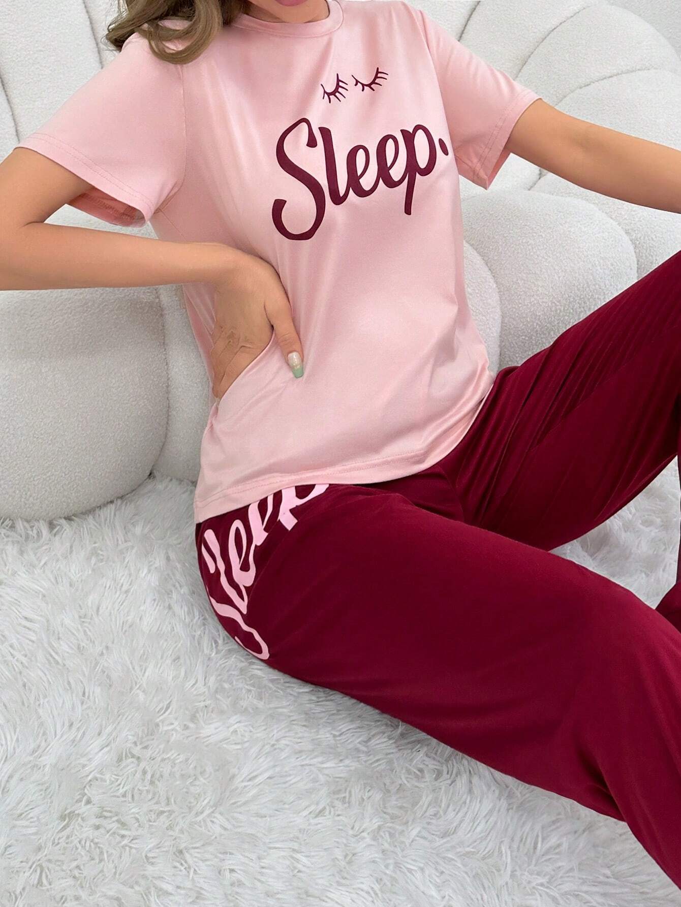 Sleepy Eyes Printed Night Suit