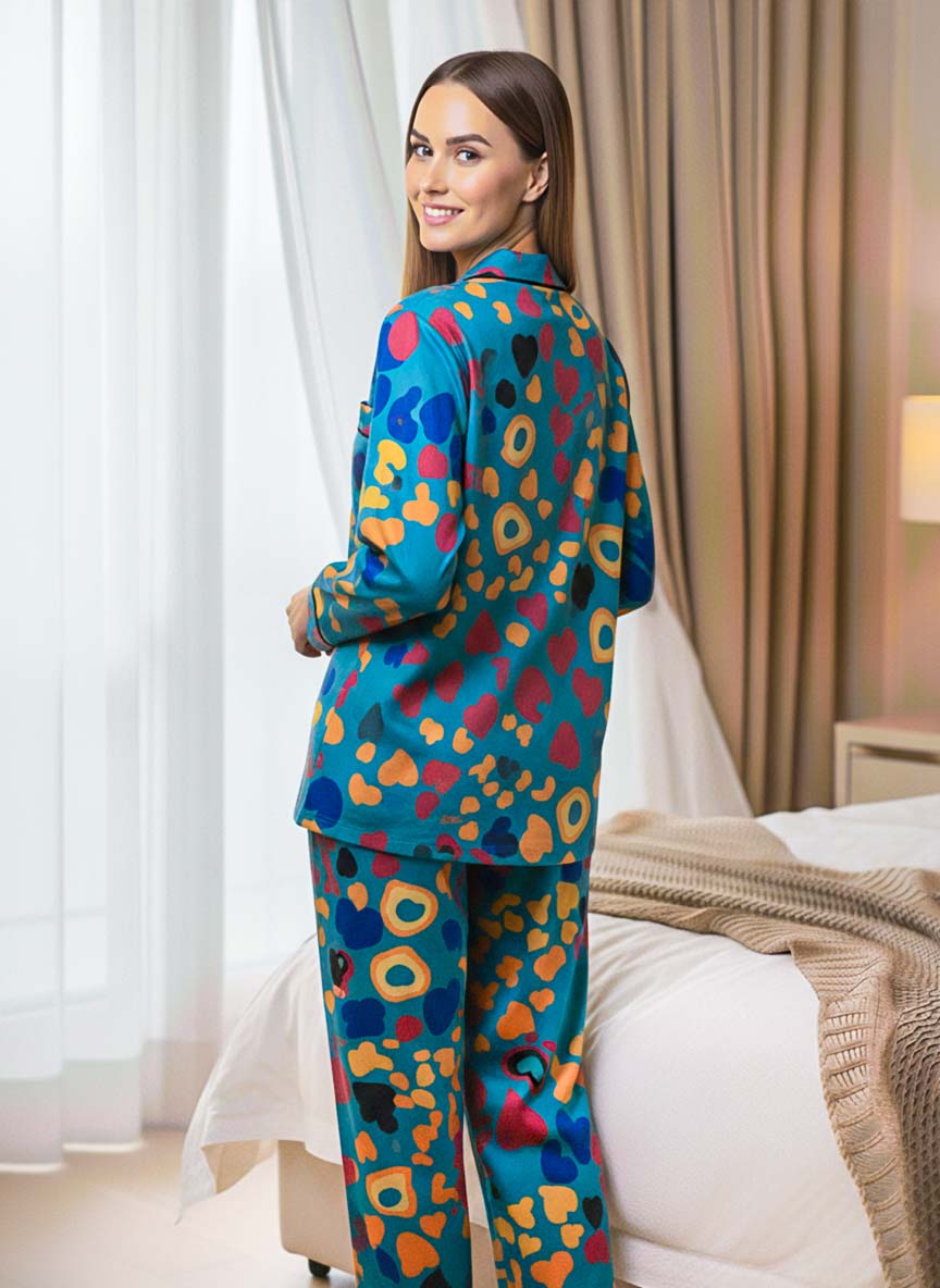 Imported Linen Printed Pattern Print PJ Set-LP23