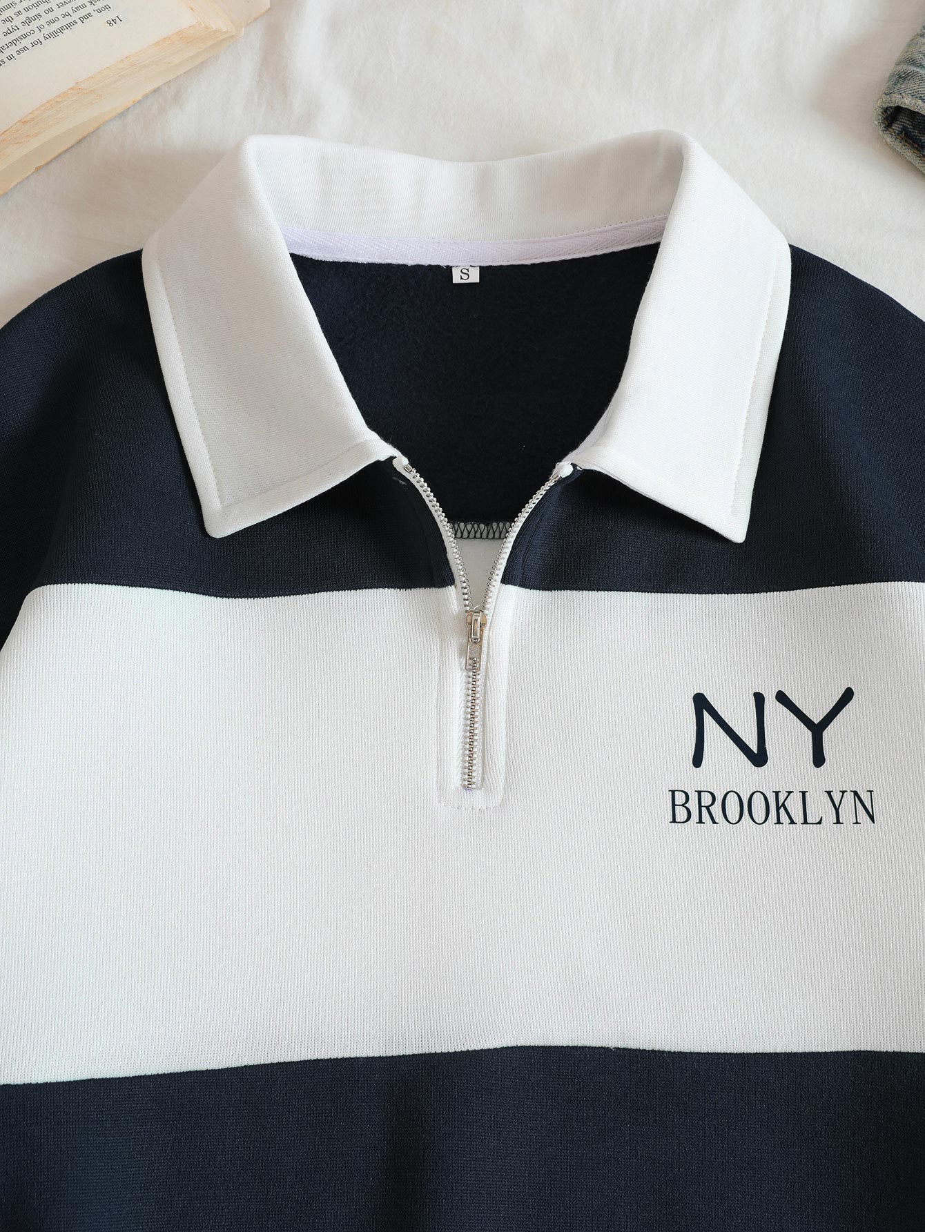 Winter Brooklyn Letter Sweatshirt For Men