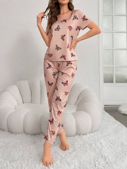 Monach Butterfly Printed Night Suit