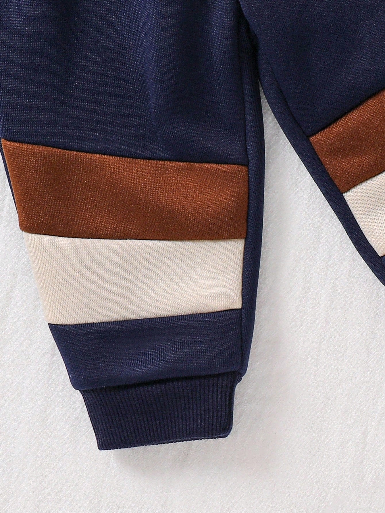 Navy Blue Contrast Printed Kids Winter Suit (Each)