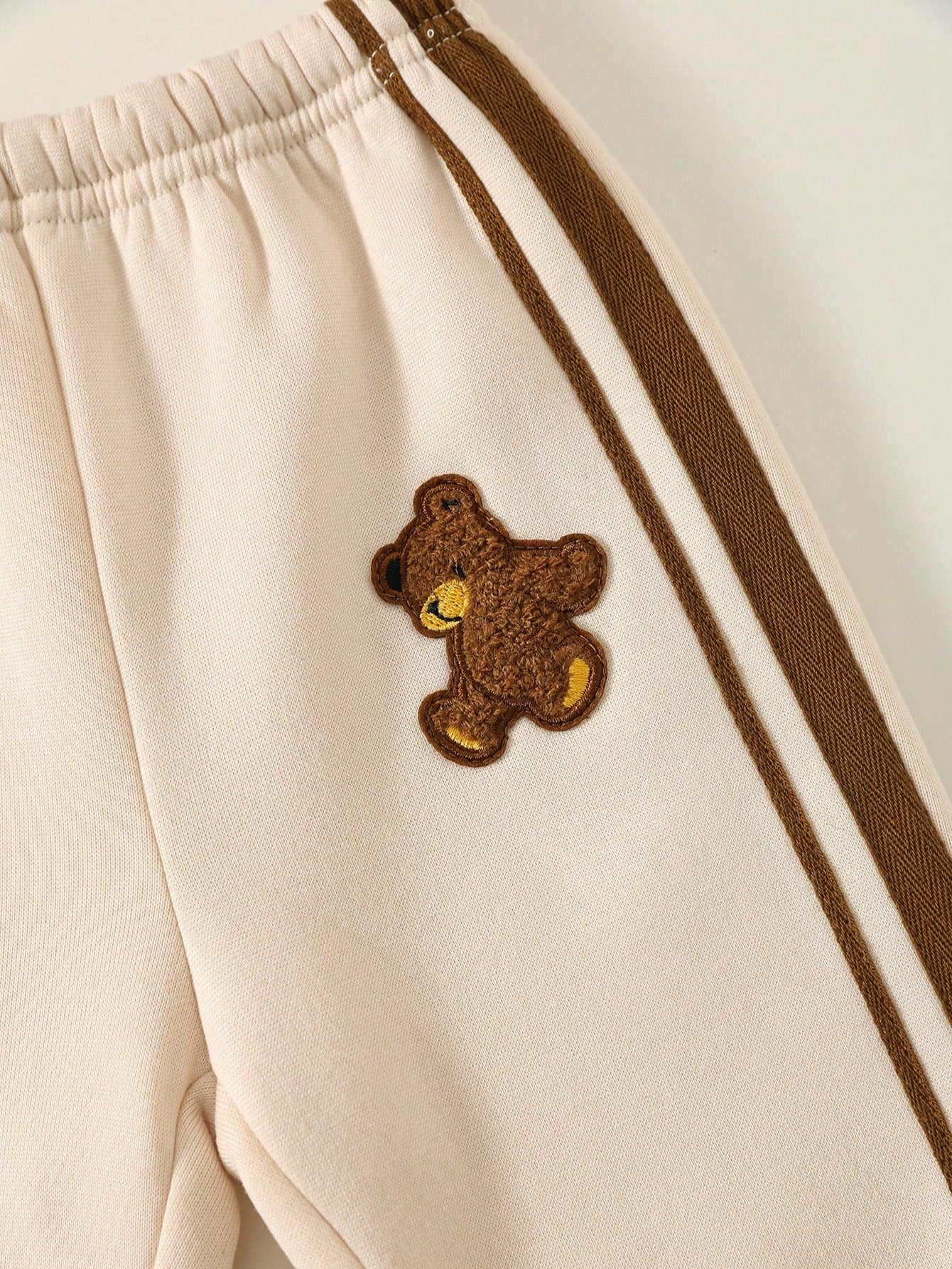 Cute Beige Bear Printed Kids Winter Suit (Each)