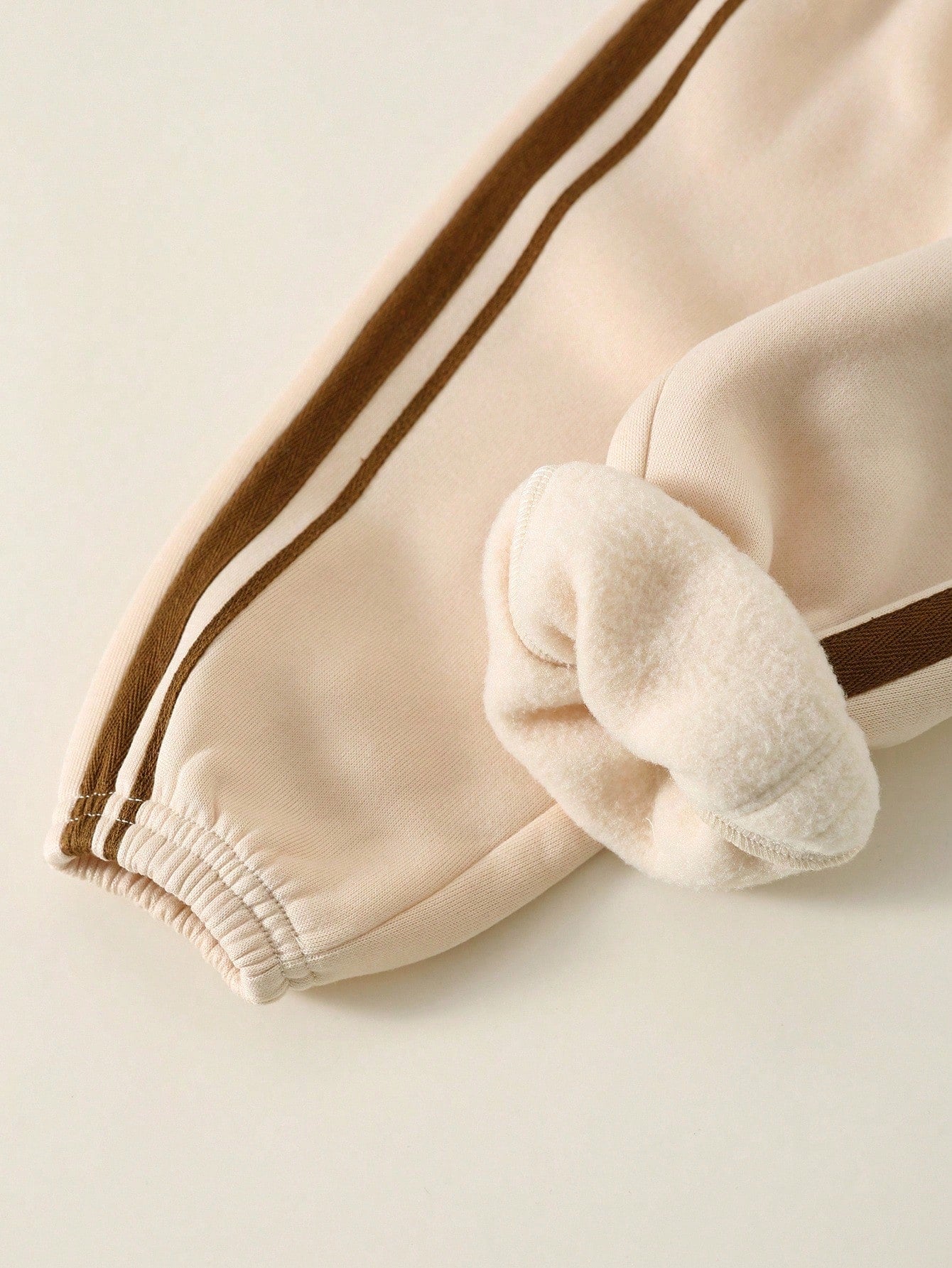 Cute Beige Bear Printed Kids Winter Suit (Each)