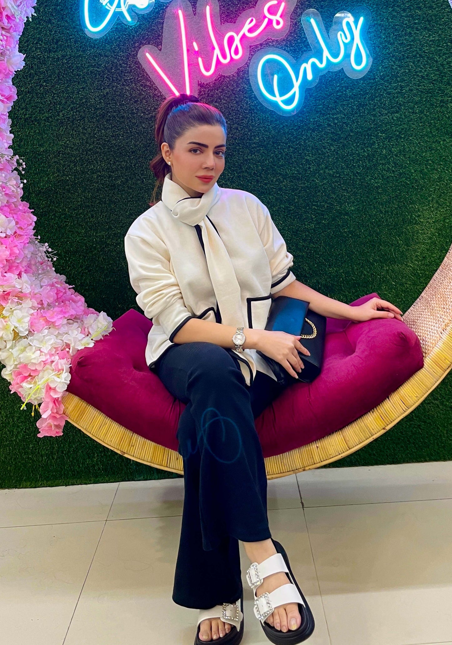 Winter Long Sleeve Winter Trim Coat + Shawl