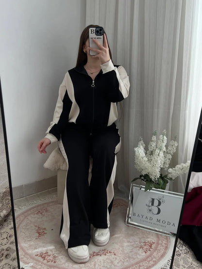 Winter Contrast Panel 2 PC Co-Ord Set