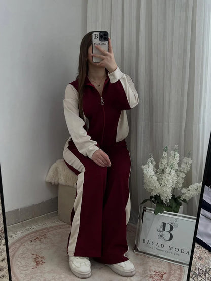 Winter Contrast Panel 2 PC Co-Ord Set