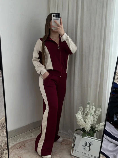 Winter Contrast Panel 2 PC Co-Ord Set