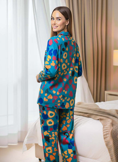 Imported Linen Printed Pattern Print PJ Set-LP23