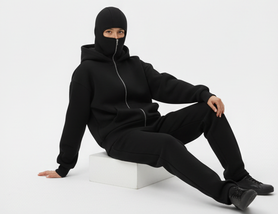 Balaclava Ninja Zipper Hoodie Jacket