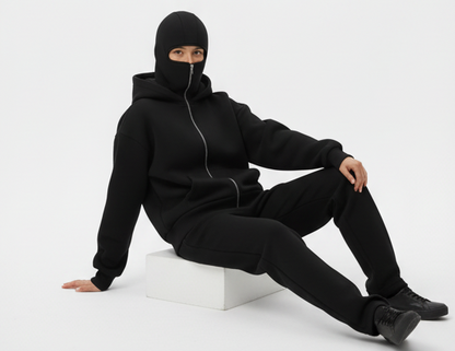 Balaclava Ninja Zipper Hoodie Jacket