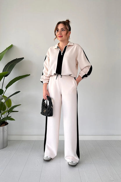 Winter Zipper Panel 2 PC Co-Ord Set