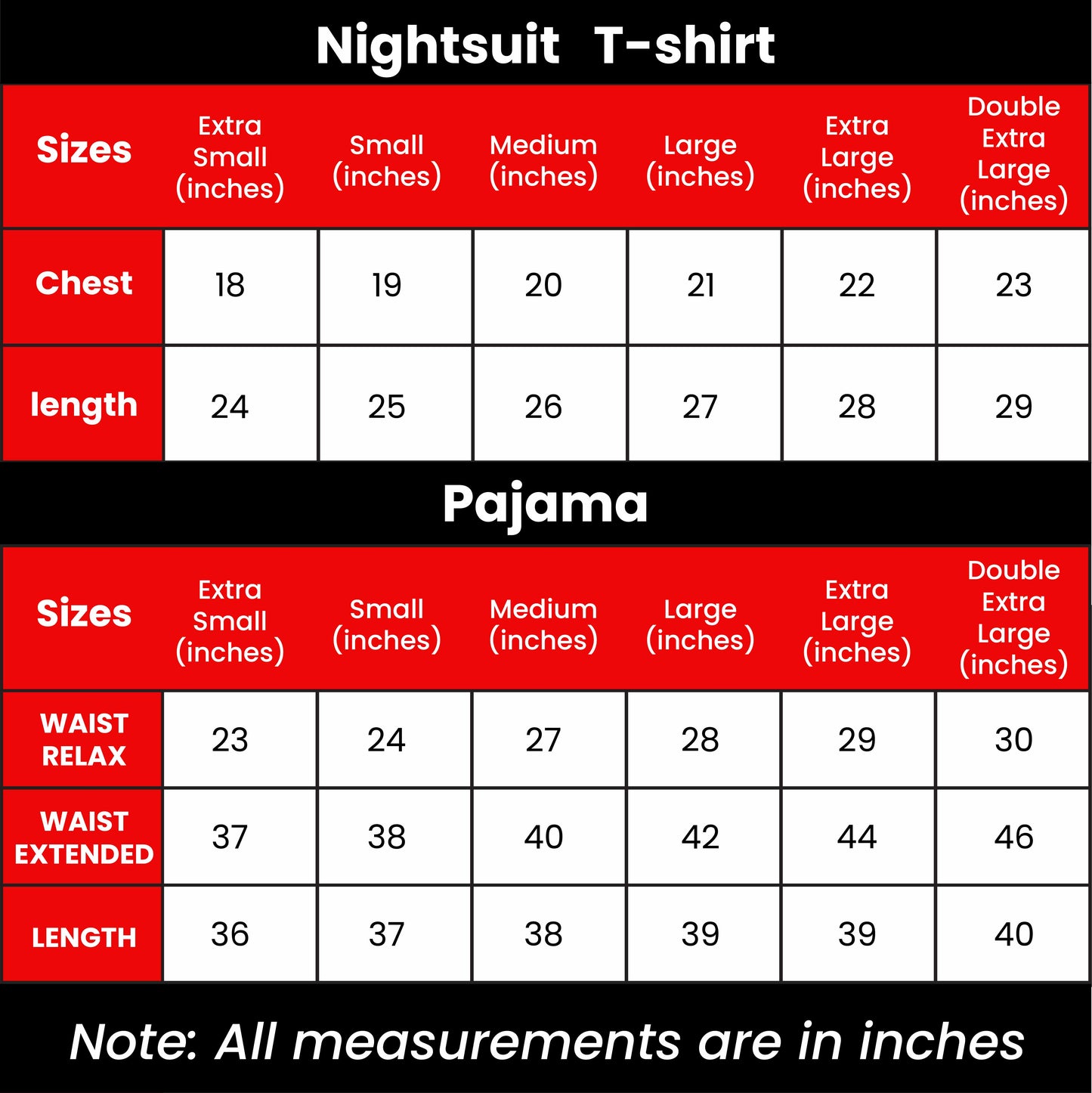 Black Palazzo Style Night Suit