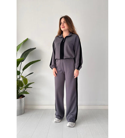 Winter Zipper Panel 2 PC Co-Ord Set